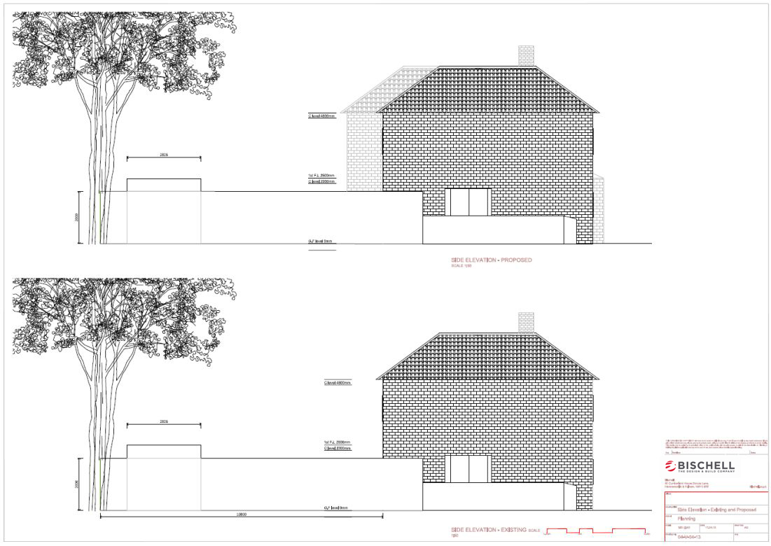 side elevation house plans uk - Bischell Construction Ltd